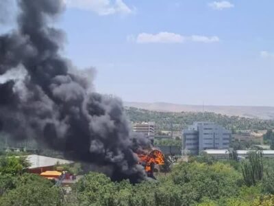 آتش سوزی در شهربازی باغلار باغی تبریز